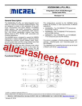 KSZ8863MLLI型号图片