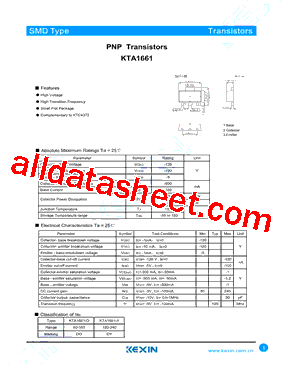 KTA1661-O型号图片