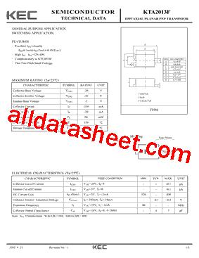 KTA2013F型号图片