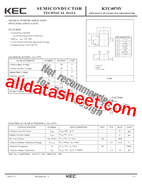 KTC4074V型号图片