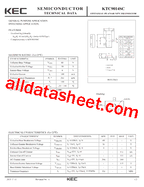 KTC9014SC型号图片