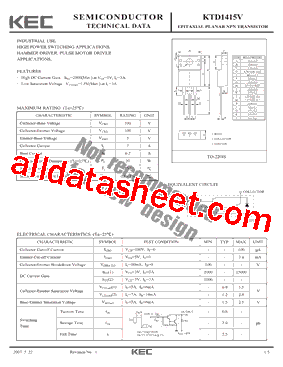 KTD1415V型号图片