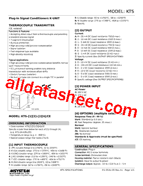 KTS-01-G型号图片