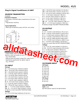 KUS-01-R型号图片