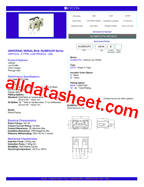 KUSBVLPX-AS1N-W30型号图片