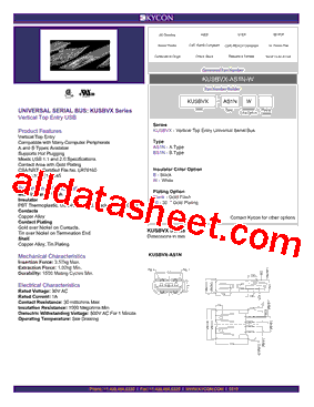KUSBVX-AS1N-B30型号图片