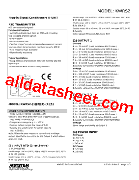 KWRS2-01A-D/BL型号图片