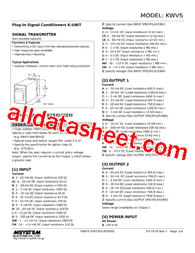 KWVS-11A-H/K型号图片