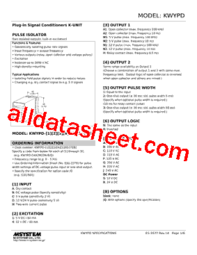 KWYPD-A1A111R-D型号图片