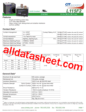 L115F21ALM12VDCS.9U型号图片