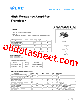 L2SC3837QLT1G型号图片