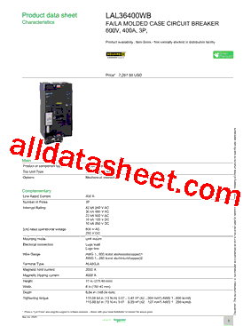 LAL36400WB型号图片