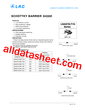 LBAS70-05LT3G型号图片