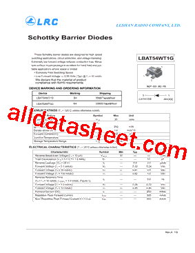 LBAT54WT1G型号图片
