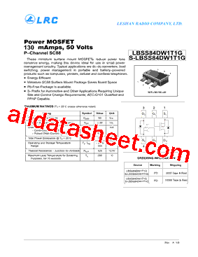 LBSS84DW1T1G型号图片