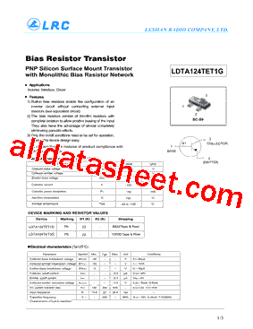 LDTA124TET3G型号图片