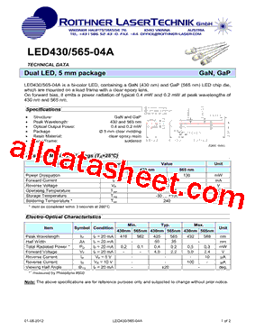 LED565-04A型号图片