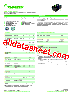 LEDW10_24-350A型号图片