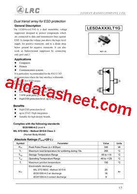 LESDAXXXLT1G型号图片