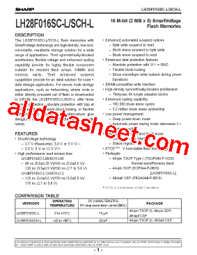 LH28F016SC-L型号图片