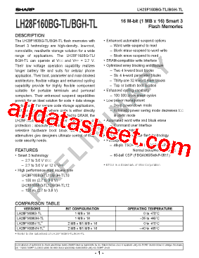 LH28F160BGH-TL型号图片
