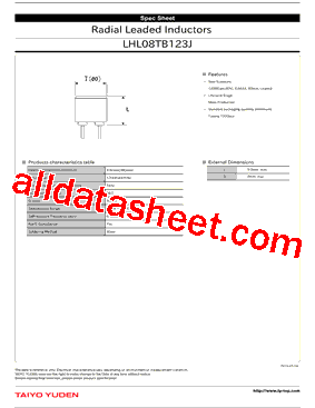LHL08TB123J型号图片