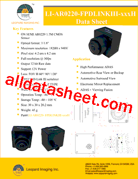 LI-AR0220-FPDLINKIII型号图片