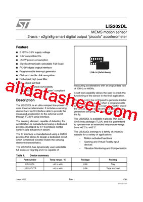LIS202DL型号图片