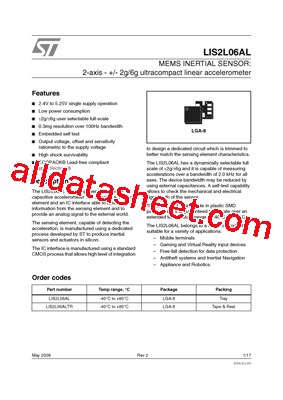 LIS2L06ALTR型号图片