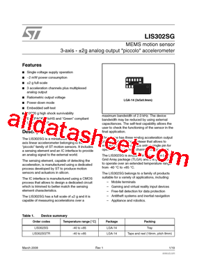 LIS302SG型号图片