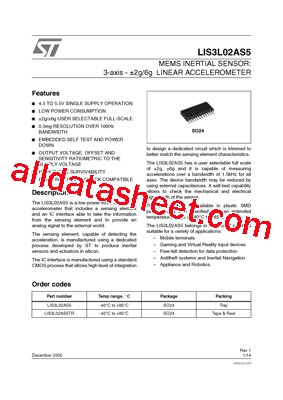 LIS3L02AS5型号图片