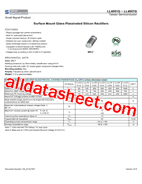 LL4001GL0G型号图片