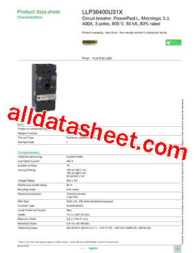 LLP36400U31X型号图片