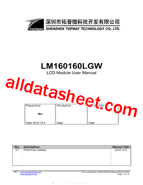 LM160160LGW型号图片