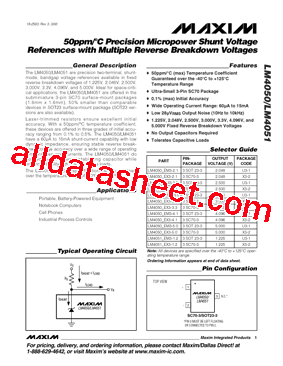 LM4050BEX3-5.0-T型号图片