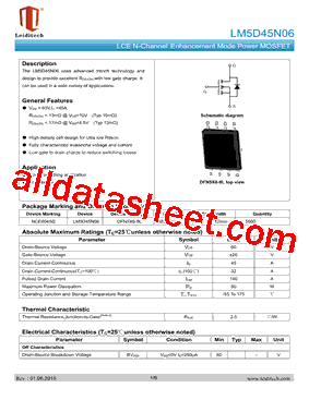 LM5D45N06型号图片