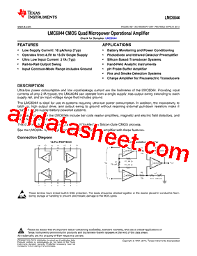 LMC6044AIMX/NOPB型号图片