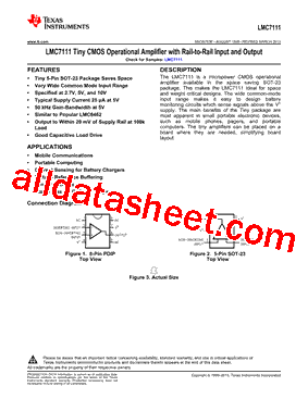 LMC7111BIM5XNOPB型号图片