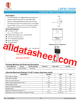 LMFB115N08型号图片