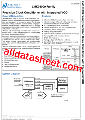 LMK03001DISQ型号图片