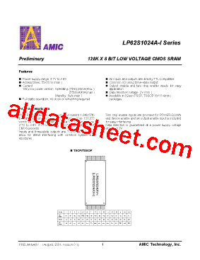 LP62S1024A-I型号图片