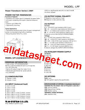 LPF-11P.M1W-R/Q型号图片