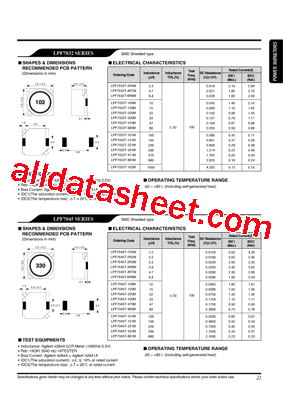 LPF7032T-331M型号图片