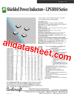 LPS3010-124ML型号图片