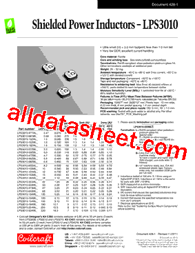 LPS3010-153ML型号图片