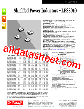 LPS3010-154MR型号图片