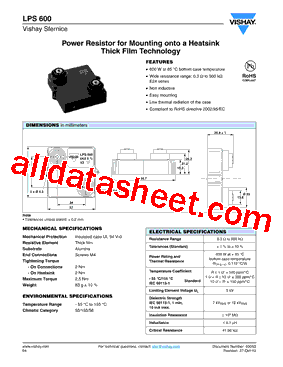 LPS600H1001FB型号图片