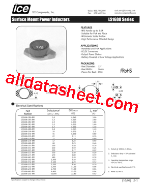 LS1608-152-RM型号图片