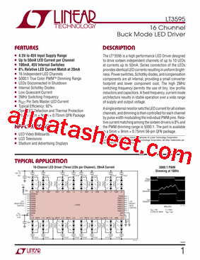 LT3595EUHH-TRPBF型号图片