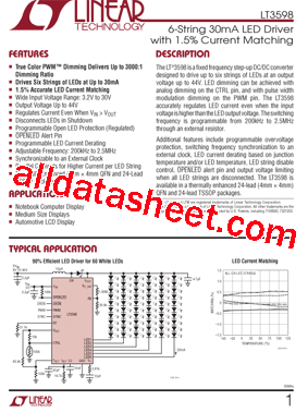 LT3598EFEPBF型号图片